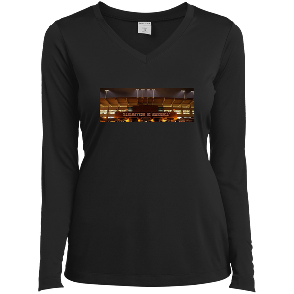 Ladies Long Sleeve Performance Vneck Tee