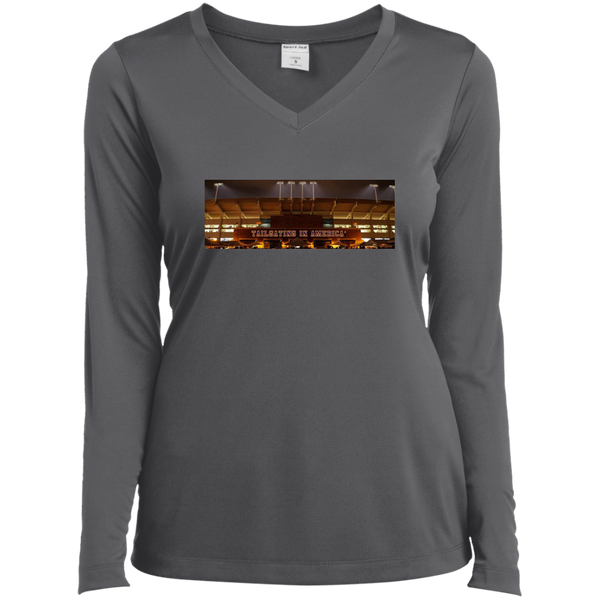 Ladies Long Sleeve Performance Vneck Tee