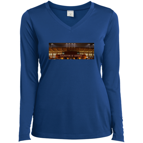 Ladies Long Sleeve Performance Vneck Tee