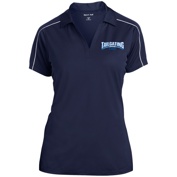 Ladies Micropique Sport-Wick Piped Polo