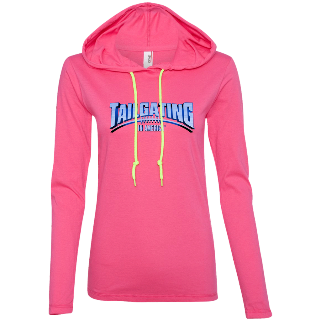 Ladies hooded t hot sale shirt